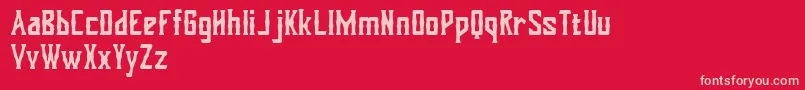 Dohong kaliba Free Version Font – Pink Fonts on Red Background