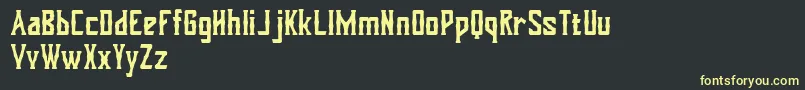 Dohong kaliba Free Version Font – Yellow Fonts on Black Background