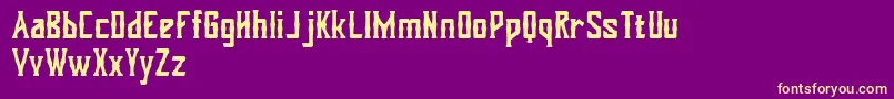 Dohong kaliba Free Version Font – Yellow Fonts on Purple Background