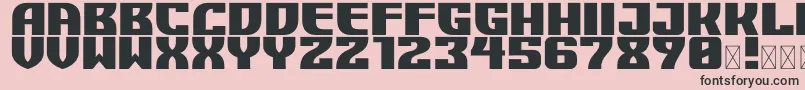 DOJO KICK Font – Black Fonts on Pink Background