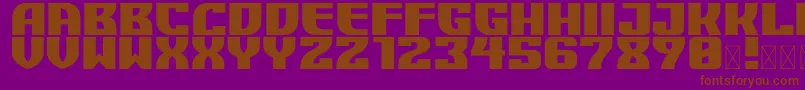 DOJO KICK Font – Brown Fonts on Purple Background