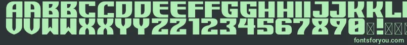 DOJO KICK Font – Green Fonts on Black Background