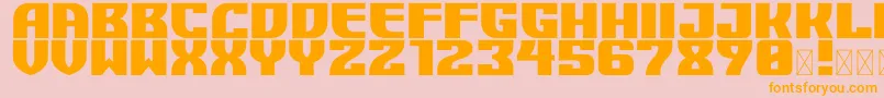 DOJO KICK Font – Orange Fonts on Pink Background