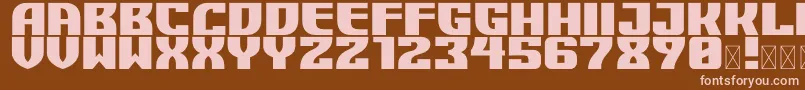 DOJO KICK Font – Pink Fonts on Brown Background