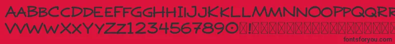 DOJO PEN MASTER DEMO Font – Black Fonts on Red Background