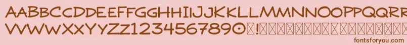 DOJO PEN MASTER DEMO Font – Brown Fonts on Pink Background