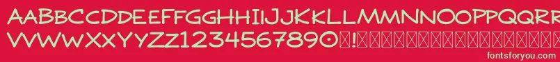 DOJO PEN MASTER DEMO Font – Green Fonts on Red Background