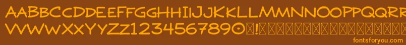 DOJO PEN MASTER DEMO Font – Orange Fonts on Brown Background
