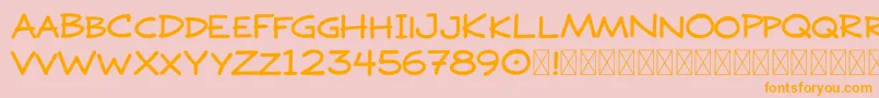DOJO PEN MASTER DEMO Font – Orange Fonts on Pink Background