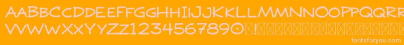 DOJO PEN MASTER DEMO Font – Pink Fonts on Orange Background