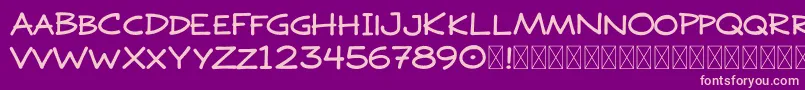 DOJO PEN MASTER DEMO Font – Pink Fonts on Purple Background