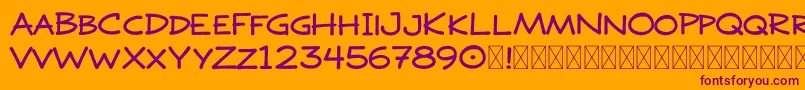 DOJO PEN MASTER DEMO Font – Purple Fonts on Orange Background