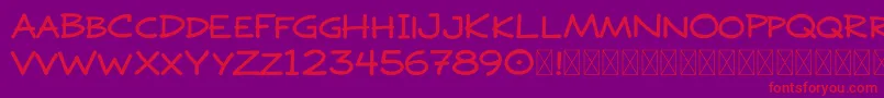 DOJO PEN MASTER DEMO Font – Red Fonts on Purple Background