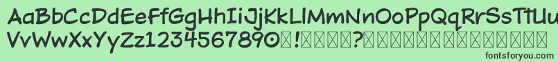 DOJO TOON DEMO Font – Black Fonts on Green Background