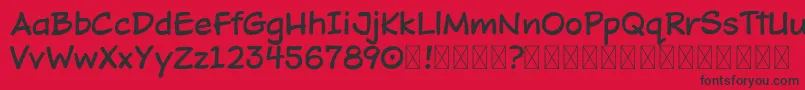 DOJO TOON DEMO Font – Black Fonts on Red Background