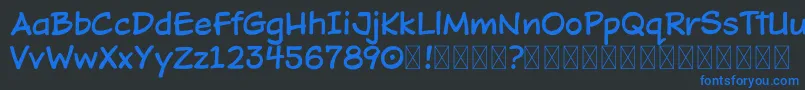 DOJO TOON DEMO Font – Blue Fonts on Black Background