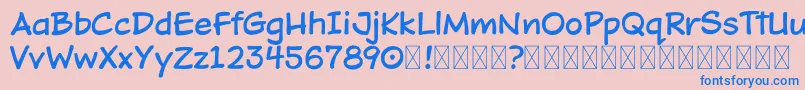 DOJO TOON DEMO Font – Blue Fonts on Pink Background