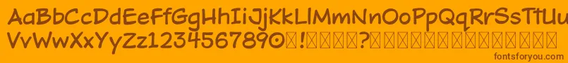 DOJO TOON DEMO Font – Brown Fonts on Orange Background