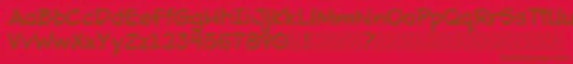 DOJO TOON DEMO Font – Brown Fonts on Red Background