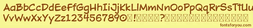 DOJO TOON DEMO Font – Brown Fonts on Yellow Background