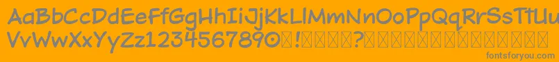 DOJO TOON DEMO Font – Gray Fonts on Orange Background