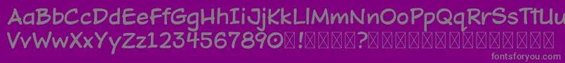 DOJO TOON DEMO Font – Gray Fonts on Purple Background