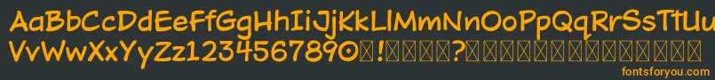 Шрифт DOJO TOON DEMO – оранжевые шрифты на чёрном фоне