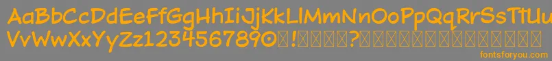 Więcej informacji o czcionce DOJO TOON DEMO Czcionka DOJO TOON DEMO – pomarańczowe czcionki na szarym tle