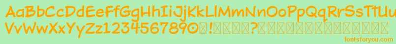 DOJO TOON DEMO Font – Orange Fonts on Green Background