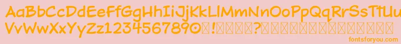 DOJO TOON DEMO Font – Orange Fonts on Pink Background