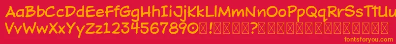 DOJO TOON DEMO Font – Orange Fonts on Red Background