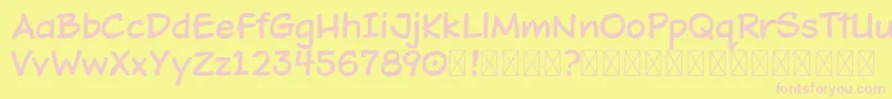 DOJO TOON DEMO Font – Pink Fonts on Yellow Background