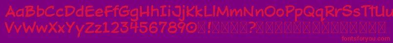 DOJO TOON DEMO Font – Red Fonts on Purple Background