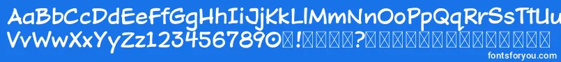 DOJO TOON DEMO Font – White Fonts on Blue Background