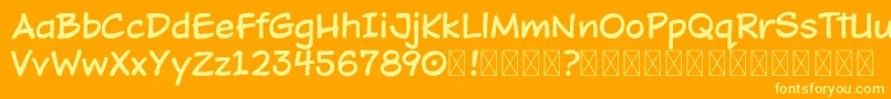 DOJO TOON DEMO Font – Yellow Fonts on Orange Background