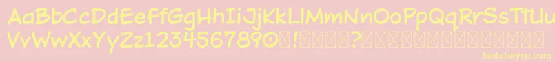 DOJO TOON DEMO Font – Yellow Fonts on Pink Background
