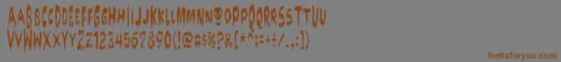More about DOKTOR terror Font DOKTOR terror Font – Brown Fonts on Gray Background