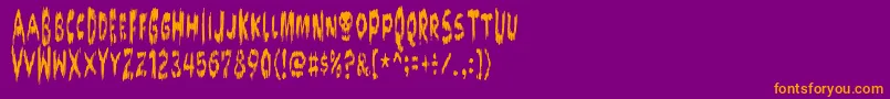 DOKTOR terror Font – Orange Fonts on Purple Background