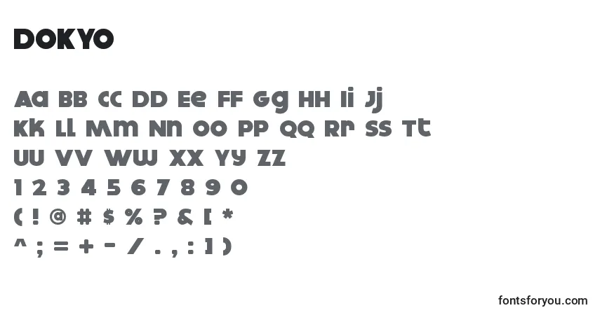 Fuente DOKYO    (125316) - alfabeto, números, caracteres especiales