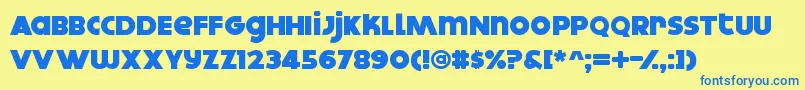 DOKYO    Font – Blue Fonts on Yellow Background