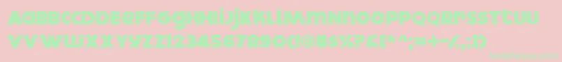 DOKYO    Font – Green Fonts on Pink Background