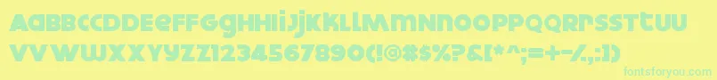 DOKYO    Font – Green Fonts on Yellow Background