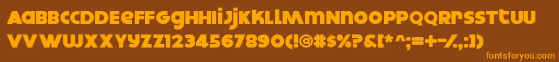 DOKYO    Font – Orange Fonts on Brown Background