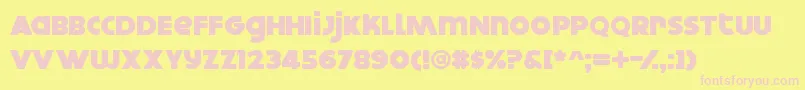 DOKYO    Font – Pink Fonts on Yellow Background
