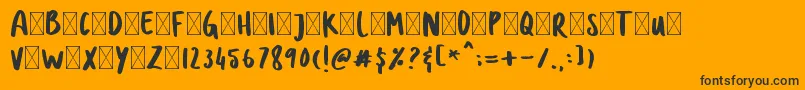 Шрифт DOLANAN – чёрные шрифты на оранжевом фоне