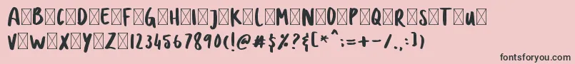 DOLANAN Font – Black Fonts on Pink Background