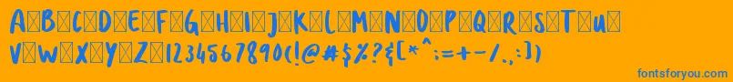 DOLANAN Font – Blue Fonts on Orange Background