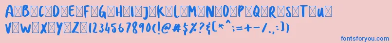 DOLANAN Font – Blue Fonts on Pink Background