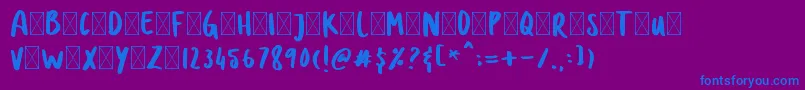 Шрифт DOLANAN – синие шрифты на фиолетовом фоне