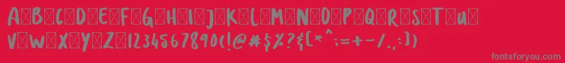 DOLANAN Font – Gray Fonts on Red Background